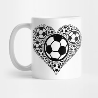 Soccer Balls in Heart | Soccer Player Gift Mug